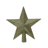 Decoris Shatterproof Star Tree Topper with Glitter 20cm - Rosemary Green